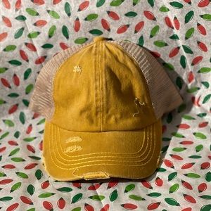 C.C Criss Cross messy bun/ pony tail hat